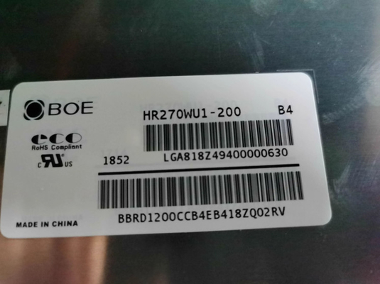 HR270WU1-200 BOE 27.0&quot; 1920(RGB)×1080,  725 cd/m² INDUSTRIAL LCD DISPLAY
