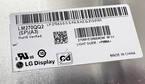 LM270QQ2-SPA3 LG Display 27.0" 5120(RGB)×2880, 540 cd/m² (Typ.) INDUSTRIAL LCD DISPLAY