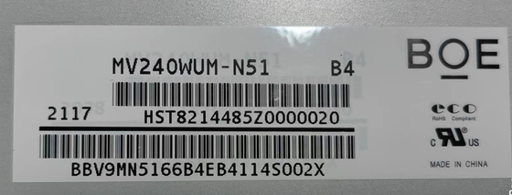 MV240WUM-N51 BOE 24.0&quot; 1920(RGB)×1200, 250 cd/m² INDUSTRIAL LCD DISPLAY