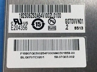 Matte G070VVN01.2 600 cd/m²  7 Inch 6/8 Bit Hight Brightness LCD Panel
