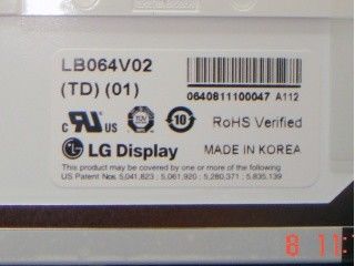 LB064V02-TD01 6.4 inch 640×480 250 cd/m² Viewing Angle 65/65/50/60 TFT-LCD, LCM
