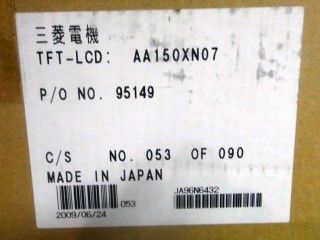 AA150XN07 4 Pcs CCFL TFT LCD 15 Inch Industrial TFT Display 75/75/50/60 (Typ.)(CR≥10)