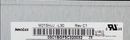 Innolux 21.5&quot; 250cd/m2 Tft Lcd Screen M215HJJ-L30 Rev.C1 89/89/89/89 (Typ.)(CR≥10)