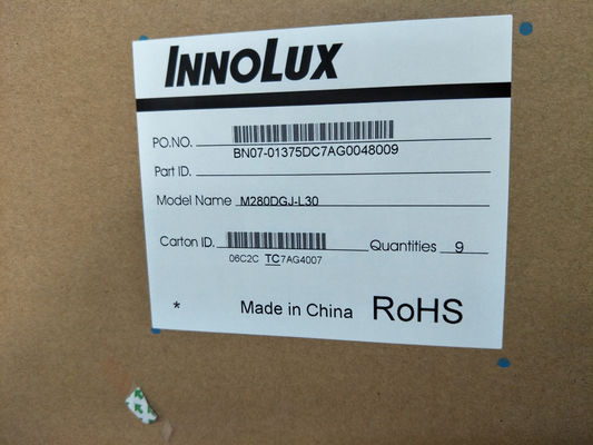 M280DGJ-L30 Innolux 28.0" 3840(RGB)×2160 300 cd/m² INDUSTRIAL LCD DISPLAY