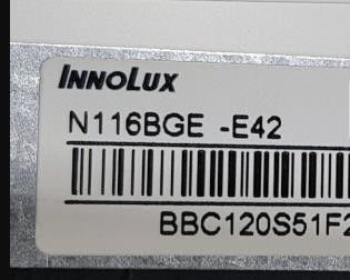 N116BGE-E42 Innolux 11.6&quot; 1366(RGB)×768 220 cd/m² INDUSTRIAL LCD DISPLAY