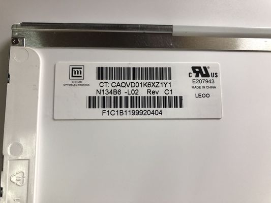 N134B6-L02 CMO 13.4&quot; 1366(RGB)×768 220 cd/m² INDUSTRIAL LCD DISPLAY