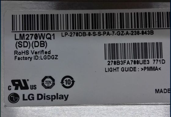 LM270WQ1-SDE3 LG Display 27&quot; 2560(RGB)×1440 420 cd/m² INDUSTRIAL LCD DISPLAY