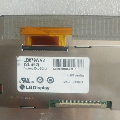 LB070WV8-SL02 LG Display 7.0&quot; 800×480 450cd/m2  INDUSTRIAL LCD DISPLAY 133PPI