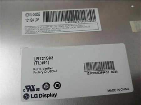 12.1&quot; 800x600 TFT LCD Panel 450cd/m2 LB121S03-TL03 70/70/55/65 (Typ.)(CR≥10)