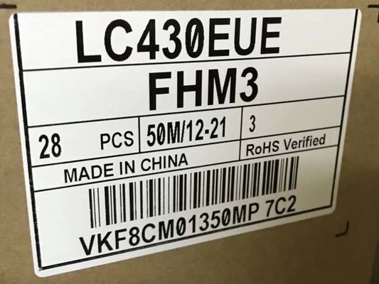 43in 51PPI Square Tft Display 1920×1080 300cd/M2 LC430EUE-FHM3 89/89/89/89 (Typ.)(CR≥10)