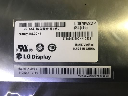 LD070WS2-SL05 LG Display 7.0&quot; 1024(RGB)×600 400 cd/m² INDUSTRIAL LCD DISPLAY