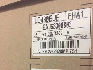 LD430EUE-FHA1 LG Display 43&quot; 1920(RGB)×1080 700 cd/m² INDUSTRIAL LCD DISPLAY