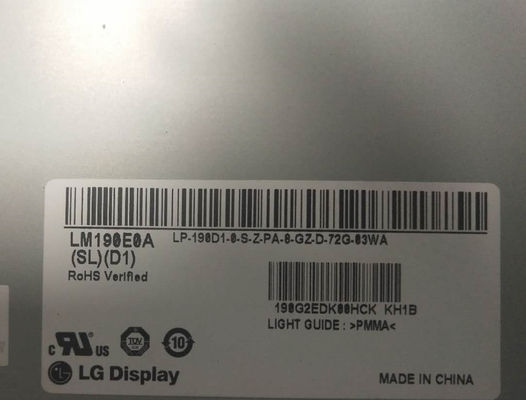1280×1024 250cd/m2 86PPI WLED LCD Screen 19.0&quot; LM190E0A-SLD1 89/89/89/89 (Typ.)(CR≥10)