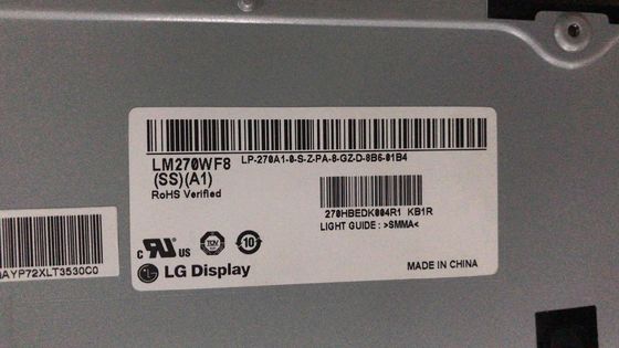 250cd/m2 81PPI WLED LCD Panel 27.0&quot; LM270WF7-SSD1 LG Display 89/89/89/89 (Typ.)(CR≥10)