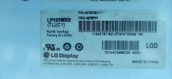 12.1&quot; 1280×800 124PPI WXGA TFT LCD Panel 220cd/m2 LP121WX3-TLC1